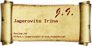 Jagerovits Irina névjegykártya